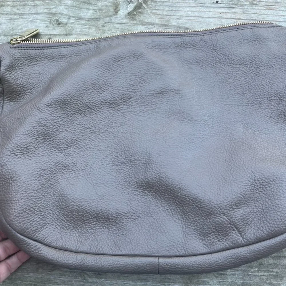 FURLA Pebbled Leather Colorblock Shoulder Tote Bag